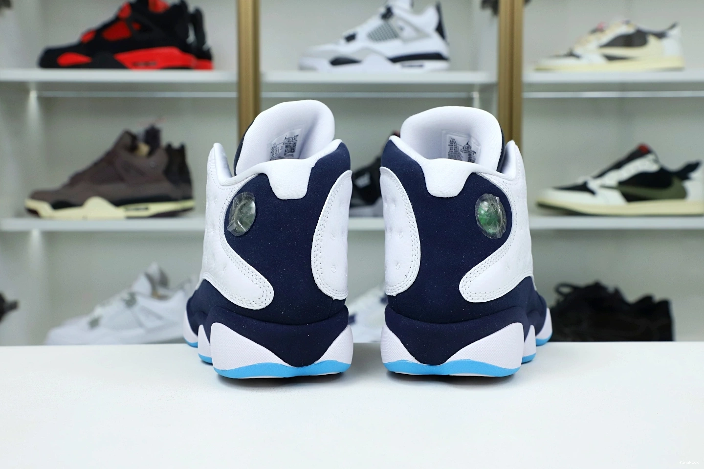 POWDER WHITE OBSIDIAN 414571-144 AIR 13 JORDAN RETRO BLUE 1001